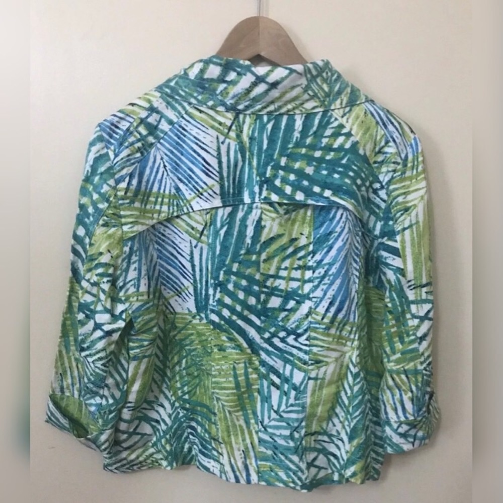 Ruby Rd. Front Zipper Tropical Jacket - image 3